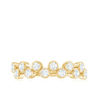 0.5 CT Zircon Simple Semi Eternity Ring in Bezel Setting