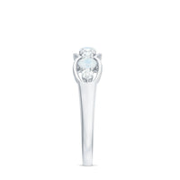 Moonstone and Diamond Wedding Anniversary Ring