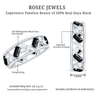 Black Onyx and Diamond Zig Zag Wide Wedding Band