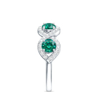 Certified Lab Grown Emerald Diamond Infinity Half Eternity Band