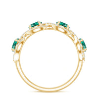 Certified Lab Grown Emerald Diamond Infinity Half Eternity Band