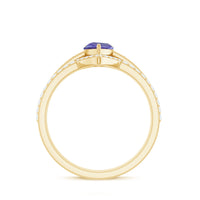 Natural Tanzanite Diamond 3 Piece Wedding Ring Set