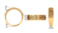 Bezel Set Round Diamond Filigree Ring