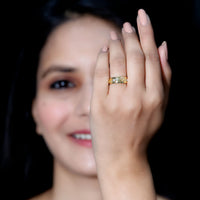 Bezel Set Round Diamond Filigree Ring