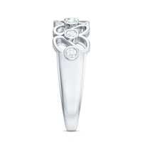 Contemporary Diamond Half Eternity Band Ring for Women