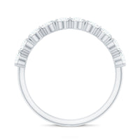 Heart Shaped Moissanite Wedding Band for Women