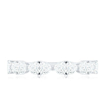 Heart Shaped Moissanite Wedding Band for Women