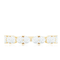 Heart Shaped Moissanite Wedding Band for Women