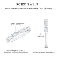 Designer Diamond Half Eternity Ring for Valentines