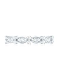 Designer Diamond Half Eternity Ring for Valentines