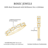 Designer Diamond Half Eternity Ring for Valentines