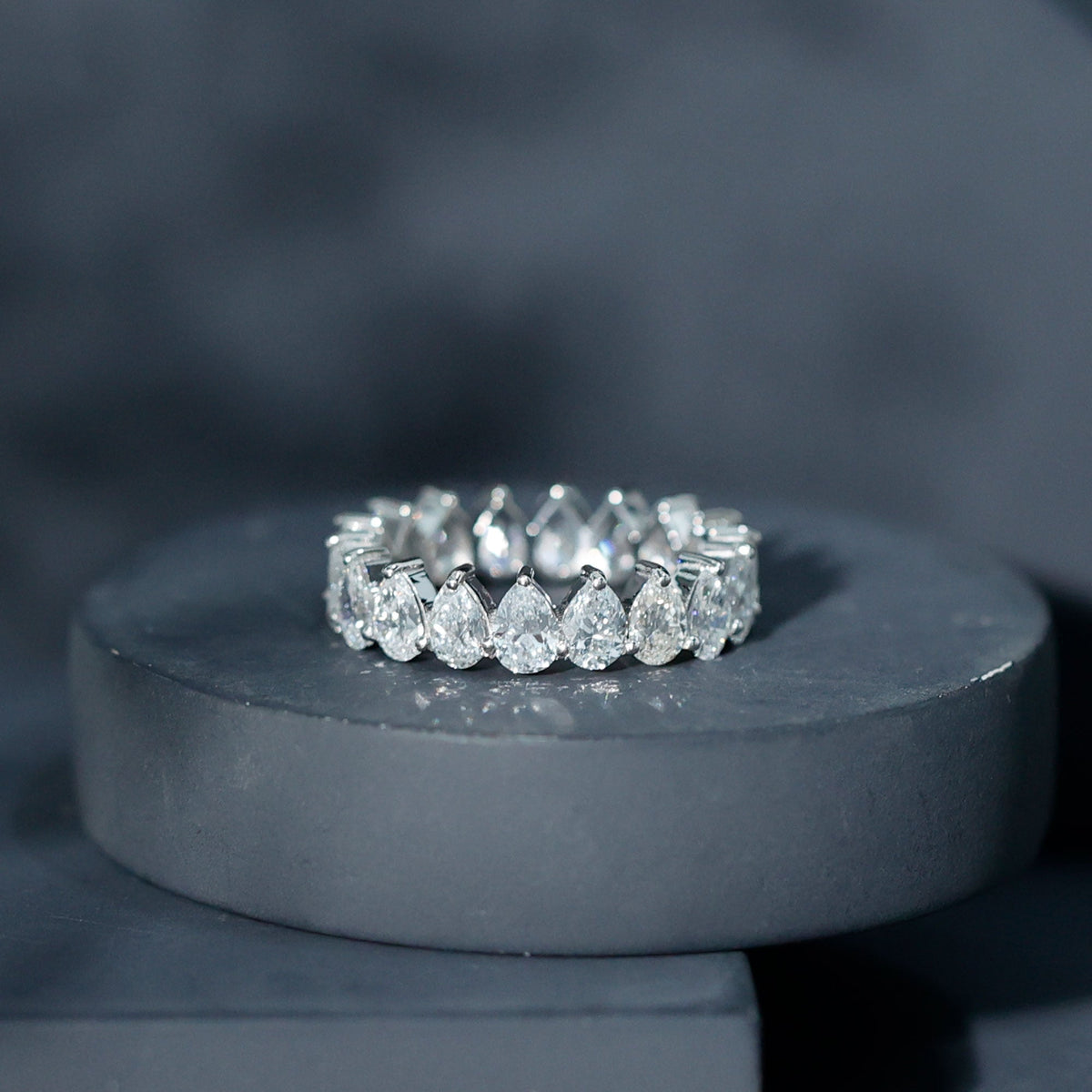 Lab Grown Diamond Teardrop Wedding Band