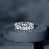 Lab Grown Diamond Teardrop Wedding Band