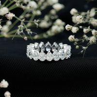 Lab Grown Diamond Teardrop Wedding Band