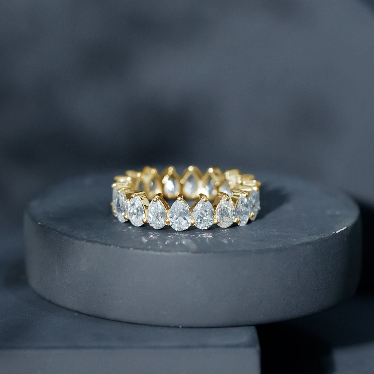 Lab Grown Diamond Teardrop Wedding Band
