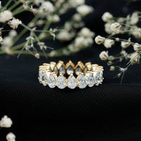 Lab Grown Diamond Teardrop Wedding Band