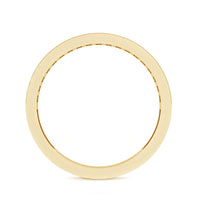 Natural Garnet Baguette Wedding Band in Yellow Gold Plated Silver