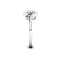 Designer Diamond Bypass Engagement Ring in Illusion Setting