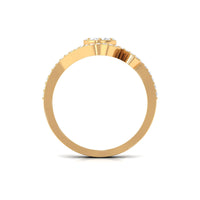 Designer Diamond Bypass Engagement Ring in Illusion Setting