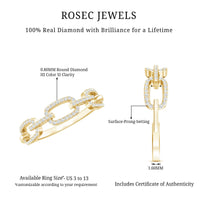 Certified Diamond Chain Link Ring in Prong Setting