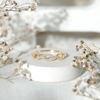 Certified Diamond Chain Link Ring in Prong Setting