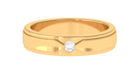 Certified real men's diamond band ring from Rosec Jewels, showcasing a sleek design with sparkling diamonds on a polished band.