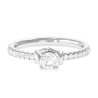 Genuine Diamond Promise Ring for Proposal