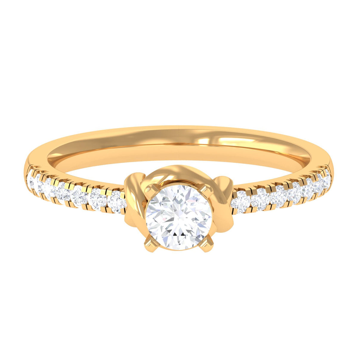 Genuine Diamond Promise Ring for Proposal