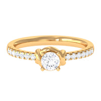 Genuine Diamond Promise Ring for Proposal