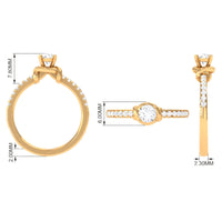 Genuine Diamond Promise Ring for Proposal
