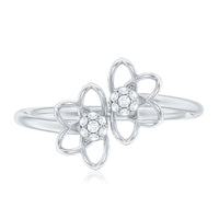 Brilliant Cut Diamond Flower Promise Ring