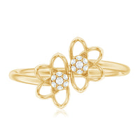 Brilliant Cut Diamond Flower Promise Ring