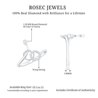 Natural Diamond Minimalist Promise Ring for Her