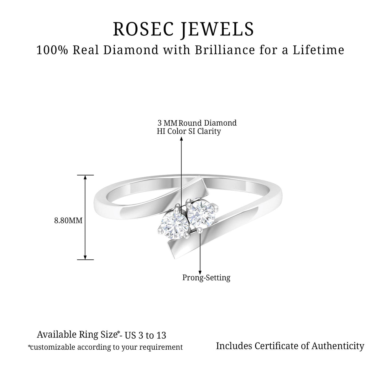Diamond Toi Et Moi Ring For Her