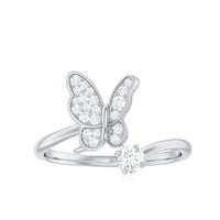 Natural Diamond Butterfly Ring with Certificate