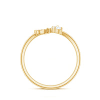 Natural Diamond Butterfly Ring with Certificate