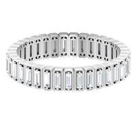Natural Baguette Diamond Eternity Wedding Band