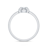 Round shape diamond promise ring in illusion setting by Rosec Jewels, featuring a sparkling diamond centerpiece on a sleek band.