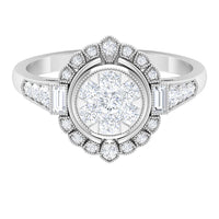 Diamond Vintage Illusion Engagement Ring