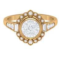 Diamond Vintage Illusion Engagement Ring