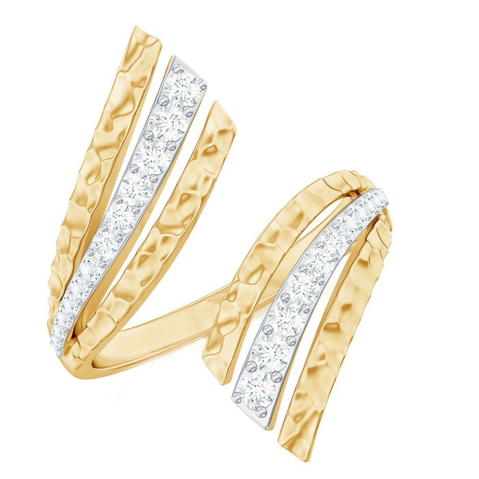 Certified diamond statement ring in prong setting by Rosec Jewels, showcasing a sparkling diamond centerpiece on a sleek band.