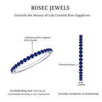 Certified Lab Grown Blue Sapphire Eternity Ring for Women
