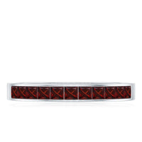 Natural Princess Cut Garnet Half Eternity Ring in Channel Set