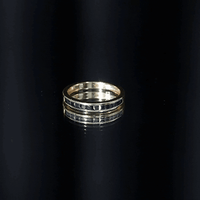 Princess Cut Black Onyx Half Eternity Band in Channel Setting