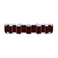Real Garnet Baguette Eternity Ring with Certificate