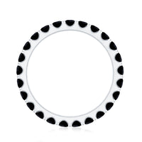 Certified Black Onyx Stackable Wedding Band for Women