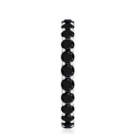 Certified Black Onyx Stackable Wedding Band for Women