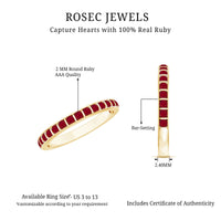 Bar Set Ruby Contemporary Eternity Ring