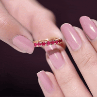 Natural Ruby Eternity Stackable Ring for Women