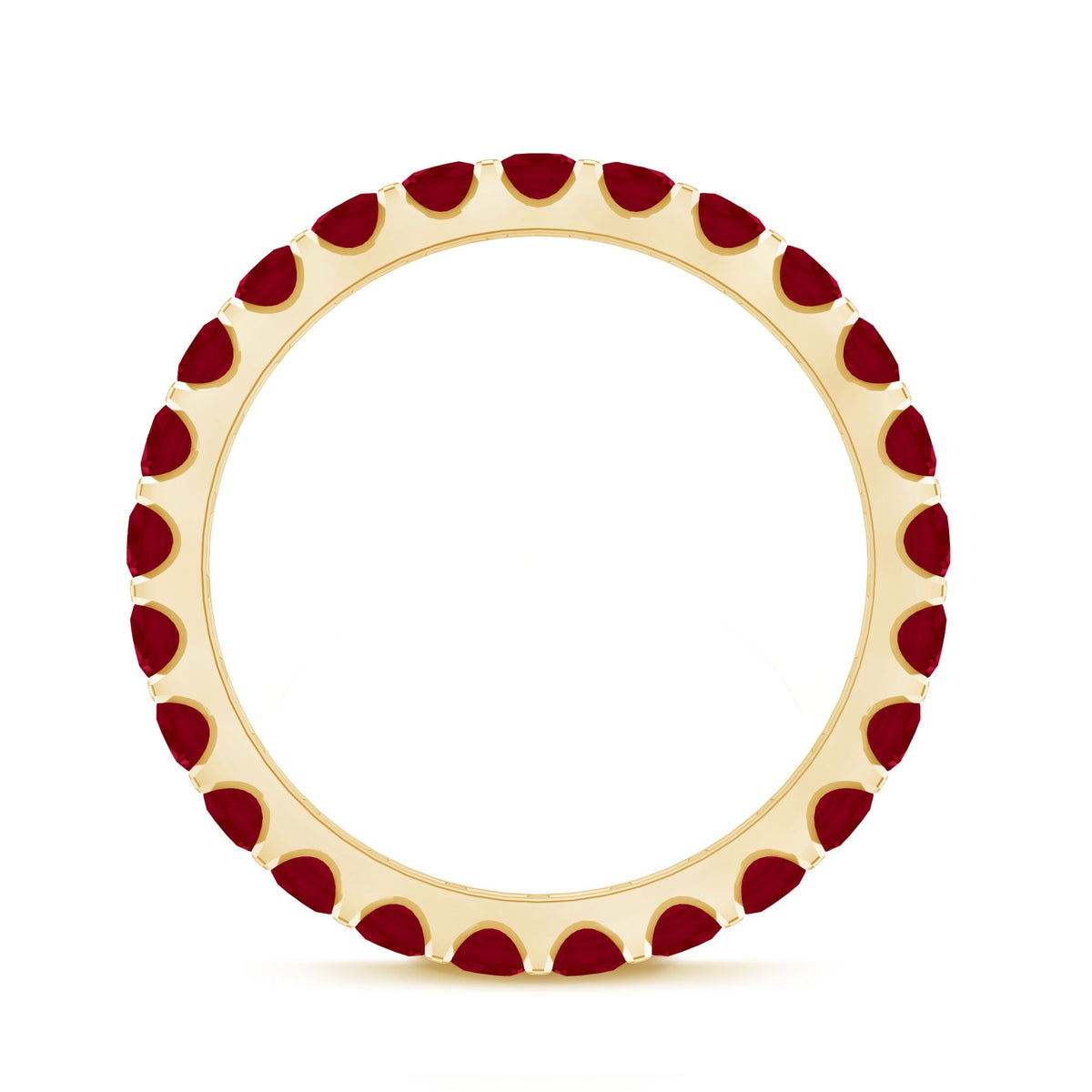 Natural Ruby Eternity Stackable Ring for Women